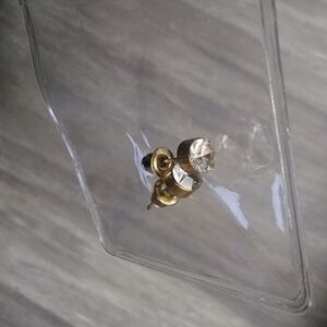 Gold-Tone Crystal Stud Earrings